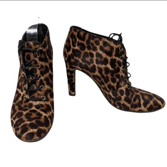 DIANE VON FURSTENBERG Skylar Calf Hair Booties 9 - Picture 1 of 11